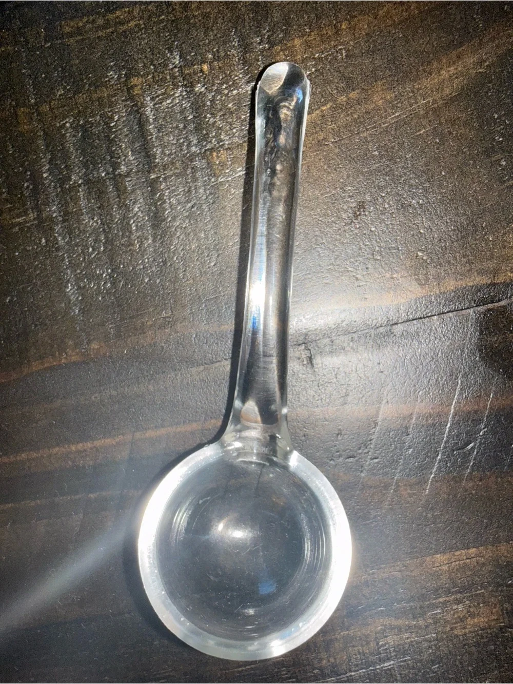 Vintage Clear Glass Mayo Condiment Spoon Collectible
